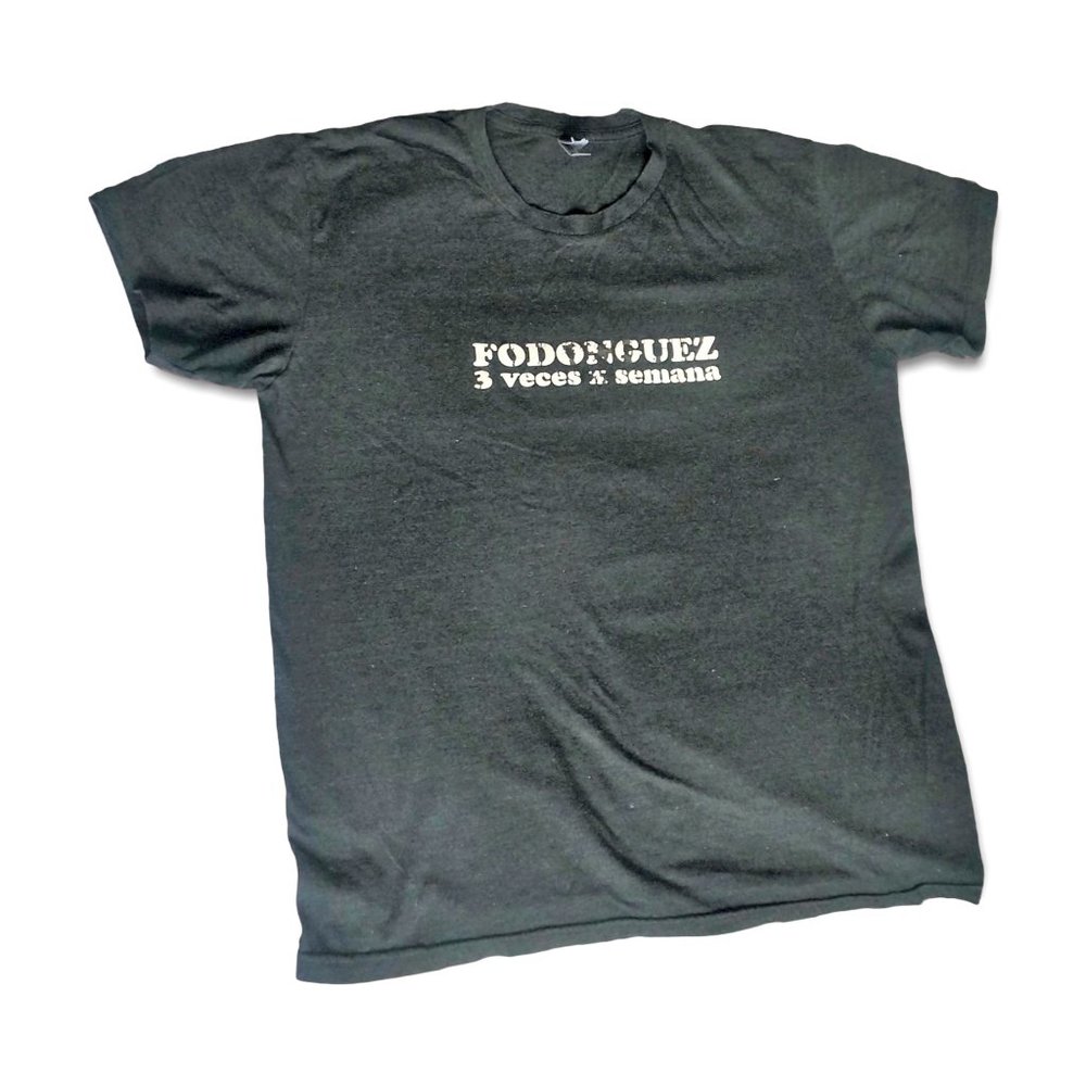 FODONGUEZ Quote Print Graphic Tri‑Blend The Track Tee size M casual funny grunge